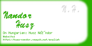 nandor husz business card